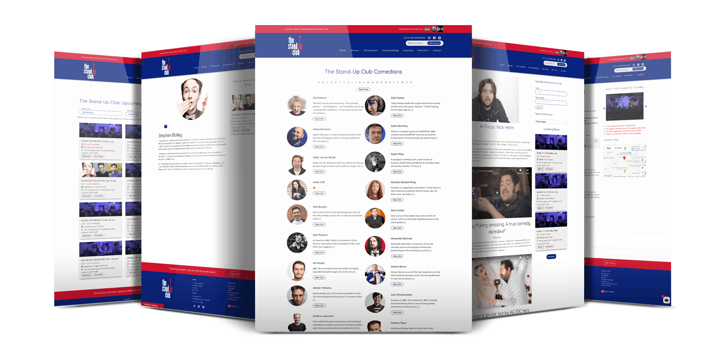 The Stand Up Club - Website Showcase
